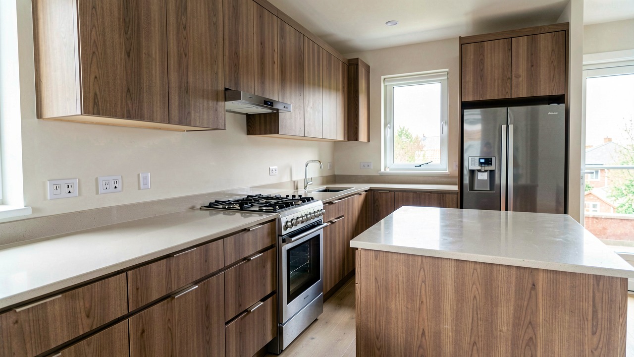 Кухня с размещёнными розетками